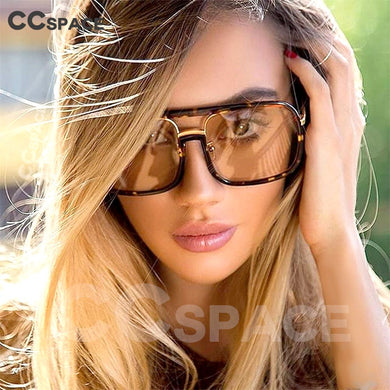 46160 Square Big Frame Sunglasses Men Women Shades UV400 Vintage Glasses