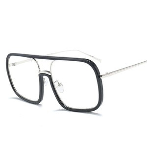 46160 Square Big Frame Sunglasses Men Women Shades UV400 Vintage Glasses
