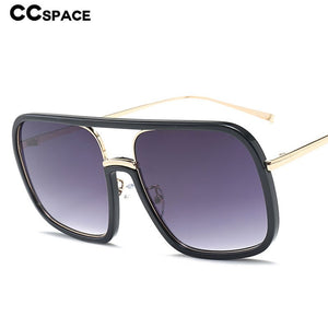 46160 Square Big Frame Sunglasses Men Women Shades UV400 Vintage Glasses