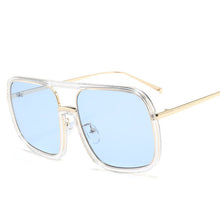 Load image into Gallery viewer, 46160 Square Big Frame Sunglasses Men Women Shades UV400 Vintage Glasses