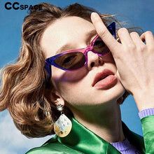 Load image into Gallery viewer, 46168 Sexy Cat Eye Small Frame Beach Sunglasses Men Women Presonality UV400