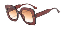 Load image into Gallery viewer, 46190 Square Retro Rivet Sunglasses Men Women UV400 Glasses