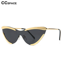 Load image into Gallery viewer, 46195 Cat Eye Half Frame One Lens Sunglasses Men Women UV400 Glasses