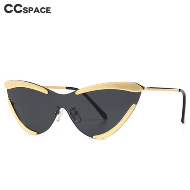 46195 Cat Eye Half Frame One Lens Sunglasses Men Women UV400 Glasses