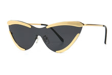 Load image into Gallery viewer, 46195 Cat Eye Half Frame One Lens Sunglasses Men Women UV400 Glasses
