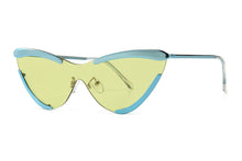 Load image into Gallery viewer, 46195 Cat Eye Half Frame One Lens Sunglasses Men Women UV400 Glasses