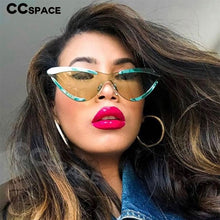 Load image into Gallery viewer, 46195 Cat Eye Half Frame One Lens Sunglasses Men Women UV400 Glasses