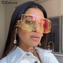 Load image into Gallery viewer, 46215 Square Oversized Mirror Sunglasses Men Women Shades Glasses Metal Rivet Trend Unique Eyewear UV400
