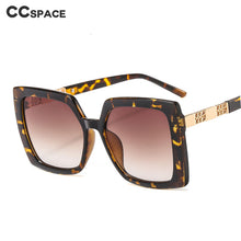 Load image into Gallery viewer, 46267 Big Frame Square Cat Eye Chain  Sunglasses Men Women UV400 Glasses