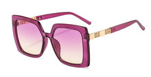 Load image into Gallery viewer, 46267 Big Frame Square Cat Eye Chain  Sunglasses Men Women UV400 Glasses