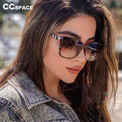 46305 Vintage Square Cat Eye Stripe Sunglasses Men Women Optical Computer Glasses
