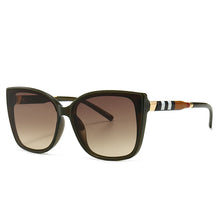 Load image into Gallery viewer, 46305 Vintage Square Cat Eye Stripe Sunglasses Men Women Optical Computer Glasses