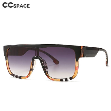 46310 Oversized Square One Lens Stripe Sunglasses Men Women Shades UV400 Vintage Glasses