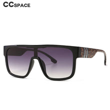 Load image into Gallery viewer, 46310 Oversized Square One Lens Stripe Sunglasses Men Women Shades UV400 Vintage Glasses