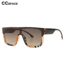 Load image into Gallery viewer, 46310 Oversized Square One Lens Stripe Sunglasses Men Women Shades UV400 Vintage Glasses