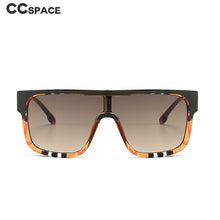 Load image into Gallery viewer, 46310 Oversized Square One Lens Stripe Sunglasses Men Women Shades UV400 Vintage Glasses