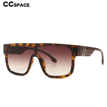 Load image into Gallery viewer, 46310 Oversized Square One Lens Stripe Sunglasses Men Women Shades UV400 Vintage Glasses