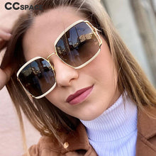 Load image into Gallery viewer, 46313 Brand Design Square Hollow Stripe  Sunglasses Men Women Shades UV400 Vintage Glasses