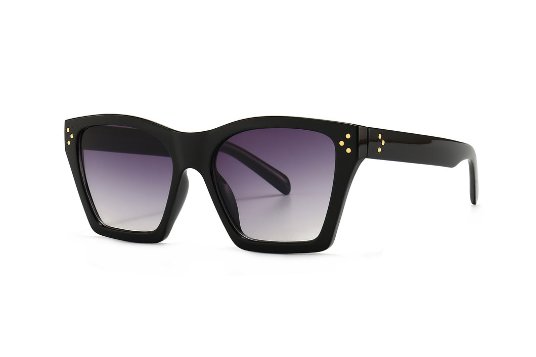 46333 Cat Eye Retro Rivet Sunglasses Men Women Shades UV400 Vintage Glasses