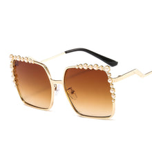 Load image into Gallery viewer, 46340 Pearl Square  Metal Frame Sunglasses Men Women Shades UV400 Vintage Glasses