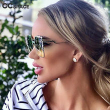 Load image into Gallery viewer, 46340 de lujo cuadrada de gafas de sol con montura de Metal de moda hombres mujeres tonos UV400 gafas Vintage