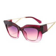 Load image into Gallery viewer, 46342 Big Cat Eye Retro Square Sunglasses Women Shades Uv400 Vintage Glasses