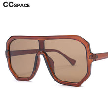 Load image into Gallery viewer, 46478 Oversized One Lens Square Sunglasses Women Goggle Shades Uv400 Vintage Glasses