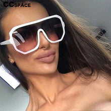 Load image into Gallery viewer, 46478 Oversized One Lens Square Sunglasses Women Goggle Shades Uv400 Vintage Glasses