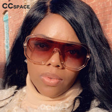 Load image into Gallery viewer, 46478 Oversized One Lens Square Sunglasses Women Goggle Shades Uv400 Vintage Glasses