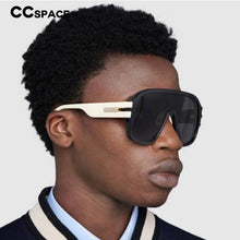 Load image into Gallery viewer, 46503 Oversized One Lens Square Goggle Sunglasses Men Women Shades UV400 Vintage Glasses