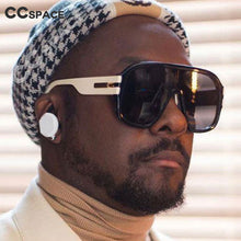 Load image into Gallery viewer, 46503 Oversized One Lens Square Goggle Sunglasses Men Women Shades UV400 Vintage Glasses