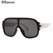 Load image into Gallery viewer, 46503 Oversized One Lens Square Goggle Sunglasses Men Women Shades UV400 Vintage Glasses