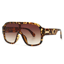 Load image into Gallery viewer, 46503 Oversized One Lens Square Goggle Sunglasses Men Women Shades UV400 Vintage Glasses