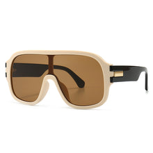 Load image into Gallery viewer, 46503 Oversized One Lens Square Goggle Sunglasses Men Women Shades UV400 Vintage Glasses