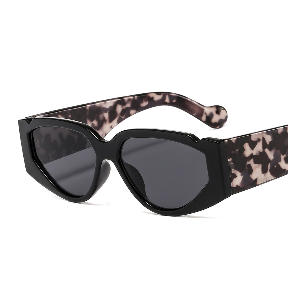 46521 Cat Eye Wide Legs Sunglasses Men Women Shades UV400 Vintage Glasses