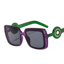 Load image into Gallery viewer, 46529 Square Cat Eye Diamond  Sunglasses Men Women Shades UV400 Vintage Glasses