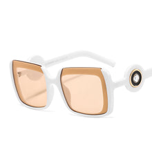 Load image into Gallery viewer, 46529 Square Cat Eye Diamond  Sunglasses Men Women Shades UV400 Vintage Glasses
