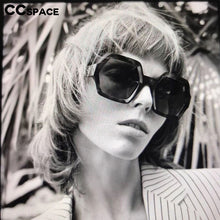 Load image into Gallery viewer, 46539 Retro Rivet Big Frame Sunglasses Men Women Polygon Shades Uv400 Vintage Glasses
