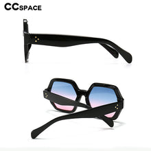 Load image into Gallery viewer, 46539 Retro Rivet Big Frame Sunglasses Men Women Polygon Shades Uv400 Vintage Glasses