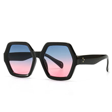 Load image into Gallery viewer, 46539 Retro Rivet Big Frame Sunglasses Men Women Polygon Shades Uv400 Vintage Glasses