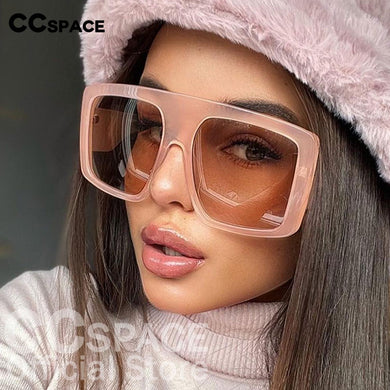 46547 Oversized Brand Sunglasses Square Gradient Lens Women Shades Uv400 Vintage Glasses
