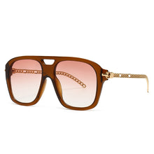 Load image into Gallery viewer, 46555 Square Retro Sunglasses Metal Chain Legs Men Women Shades UV400 Vintage Glasses