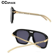 Load image into Gallery viewer, 46555 Square Retro Sunglasses Metal Chain Legs Men Women Shades UV400 Vintage Glasses
