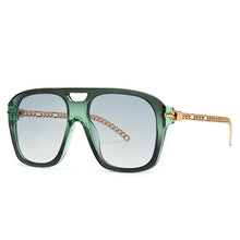 Load image into Gallery viewer, 46555 Square Retro Sunglasses Metal Chain Legs Men Women Shades UV400 Vintage Glasses