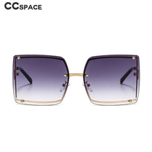 Load image into Gallery viewer, 46556 Oversized Square Rimless Goggle Sunglasses Stars Men Women Shades UV400 Vintage Glasses