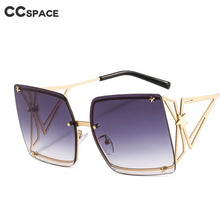 Load image into Gallery viewer, 46556 Oversized Square Rimless Goggle Sunglasses Stars Men Women Shades UV400 Vintage Glasses