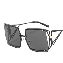 Load image into Gallery viewer, 46556 Oversized Square Rimless Goggle Sunglasses Stars Men Women Shades UV400 Vintage Glasses