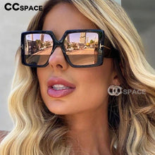 Load image into Gallery viewer, 46561 Oversized Square Goggle Sunglasses Men Women Shades UV400 Vrytage Glasses