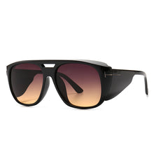 Load image into Gallery viewer, 46565 Square Wide Legs Goggle Sunglasses Men Women Shades UV400 Vintage Glasses