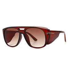 Load image into Gallery viewer, 46565 Square Wide Legs Goggle Sunglasses Men Women Shades UV400 Vintage Glasses